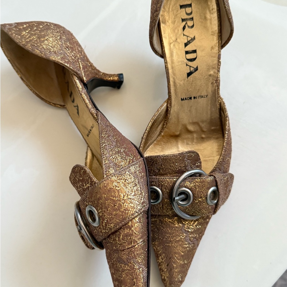Vintage Prada Prada D'Orsay Kitten Heels - Picture 3 of 5
